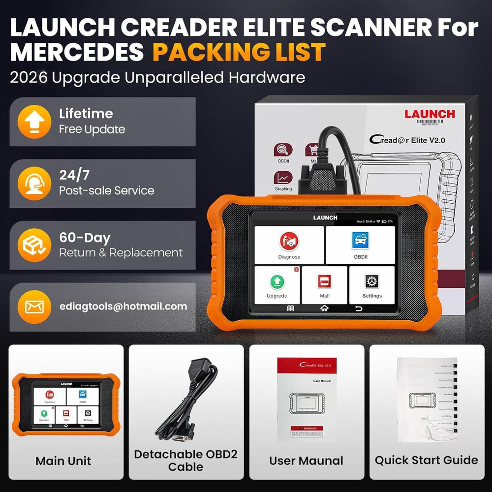 LAUNCH Creader Elite V2.0 WiFi reports sharing for easy health summaries