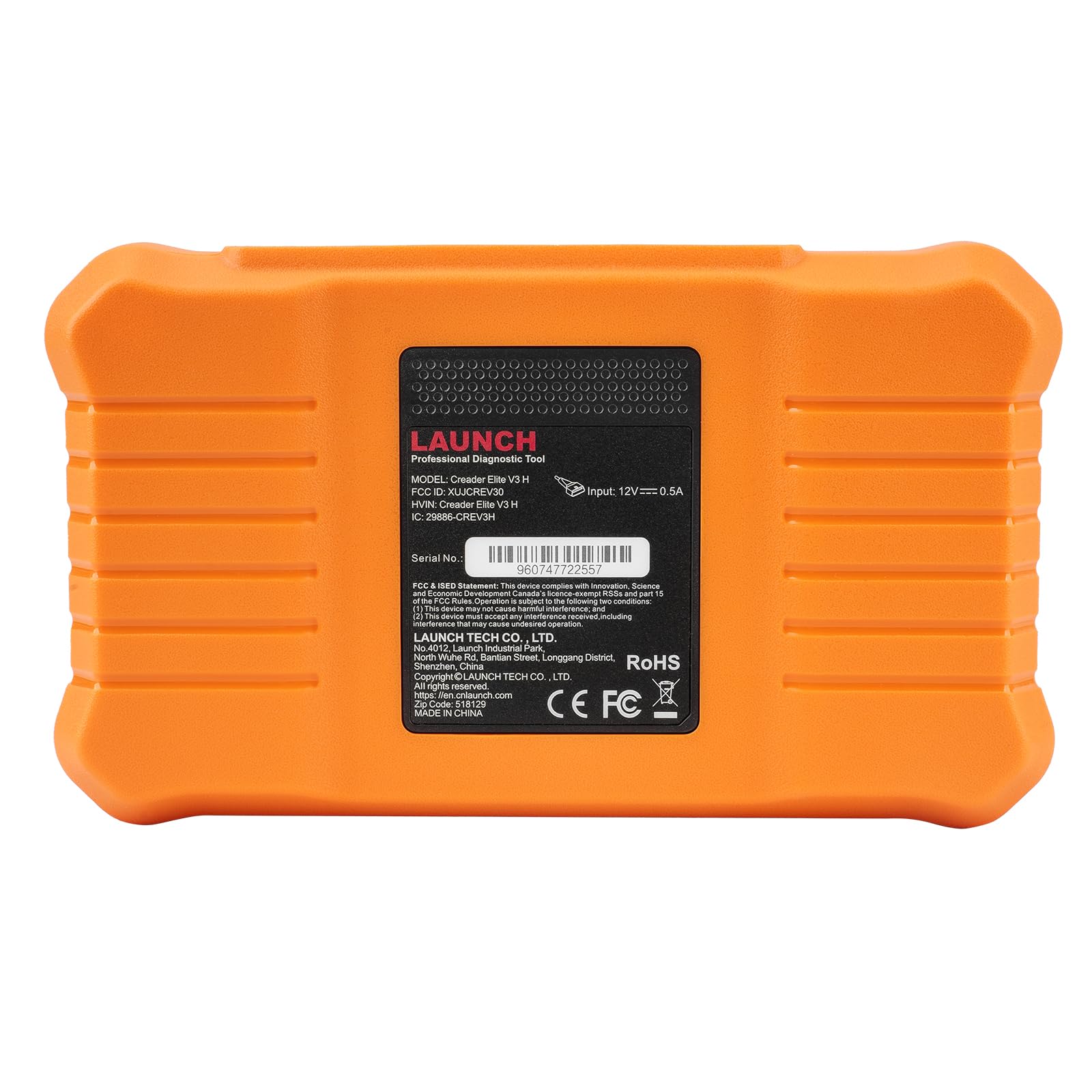 LAUNCH CReader Elite V3.0 battery registration and reset options