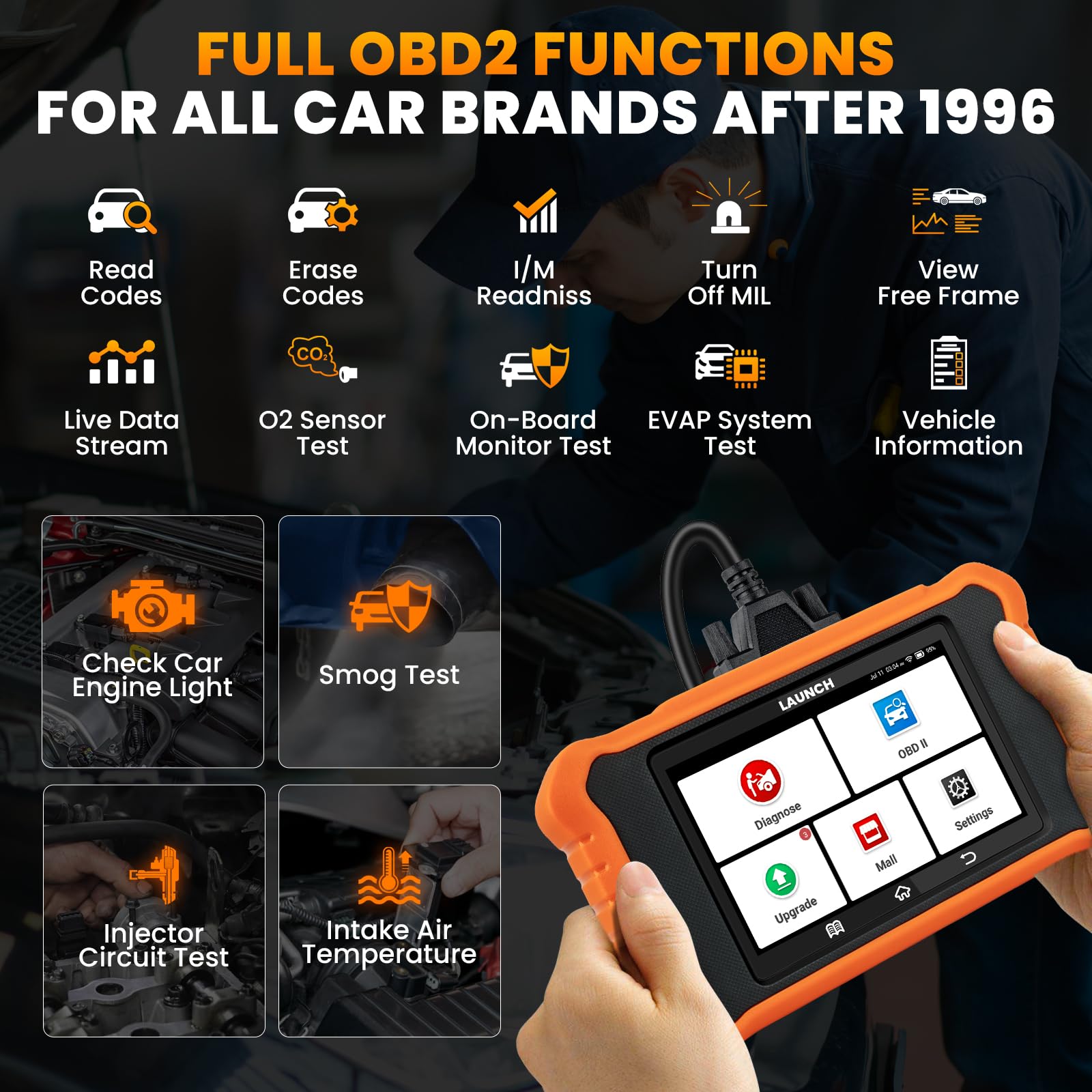 LAUNCH CReader Elite V3.0 bi-directional control test for actuators