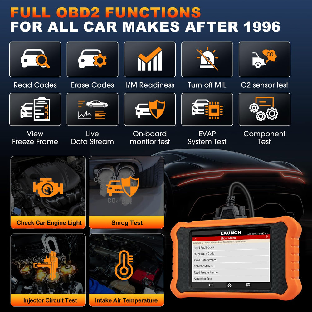 OE-level compatibility across modules for Toyota and Lexus with LAUNCH Creader Elite V3.0