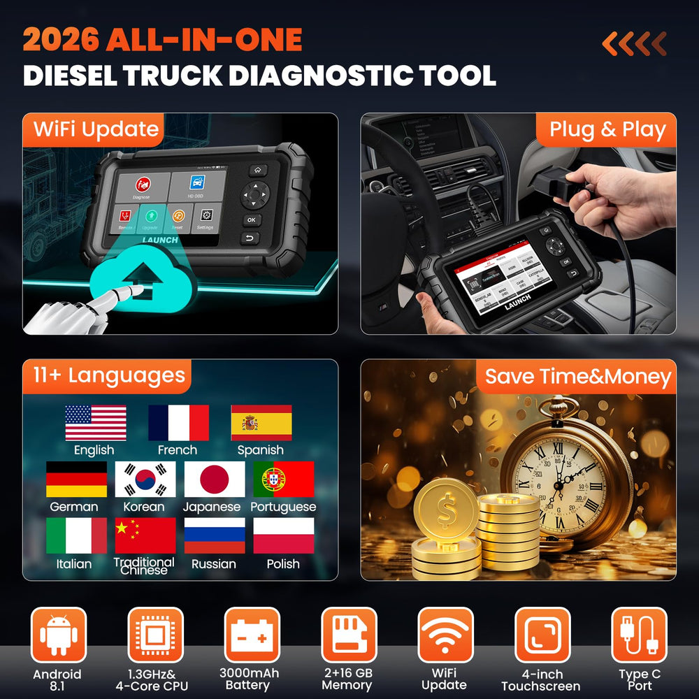 LAUNCH CRP129HD plug-and-play setup in minutes