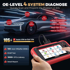 LAUNCH CRP129I V3.0 live data graph displays real-time engine readings.