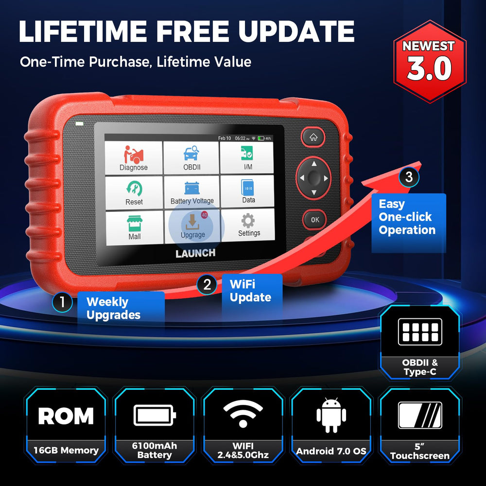 LAUNCH CRP129X WiFi updates and DoIP/CANFD for faster data.