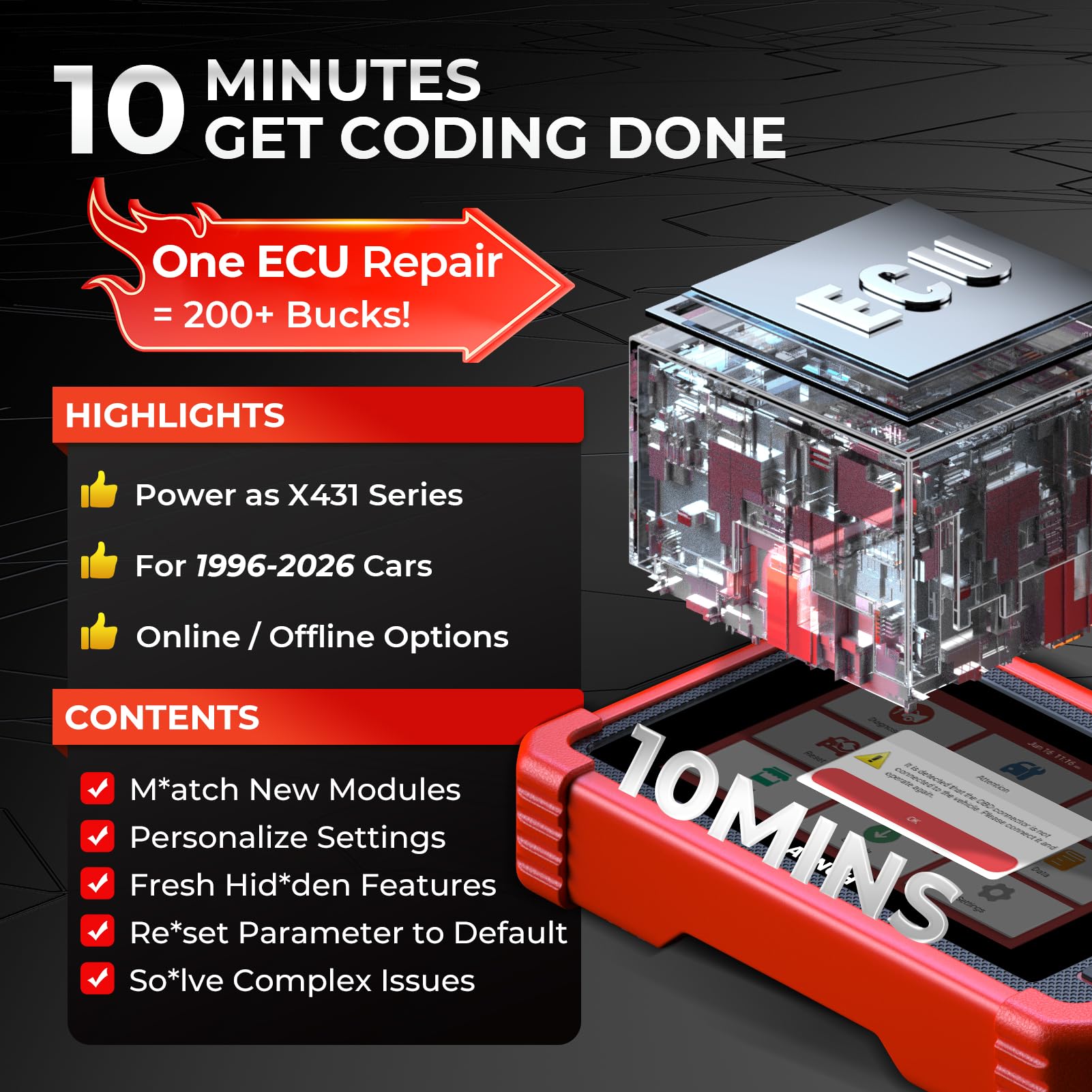 LAUNCH CRP919X CAN FD DOIP screen shows fast data transfer.
