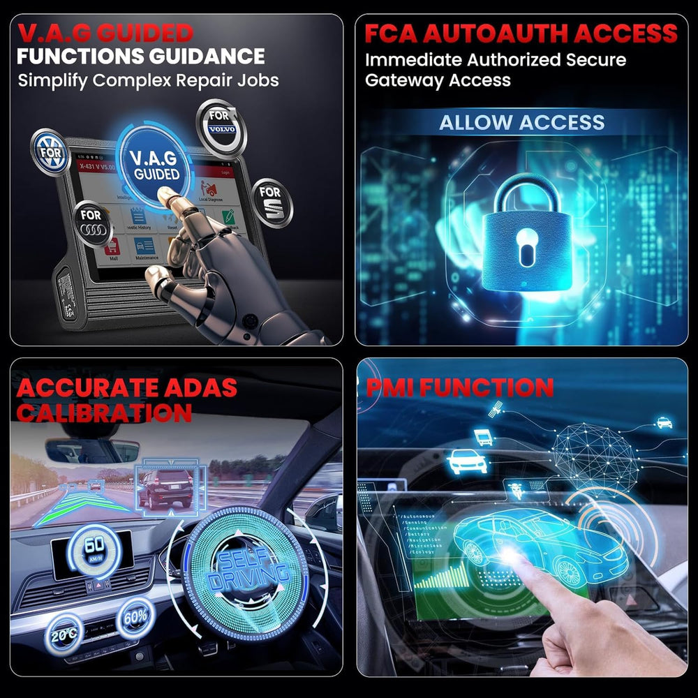 LAUNCH X431 PRO V5.0 ports and connectors for versatile interfacing.