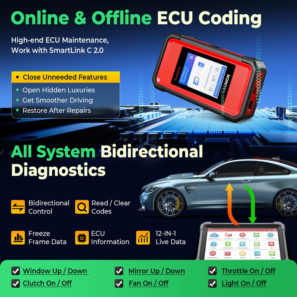 Launch X431 PRO3 V+ Elite 3000+ active tests interface