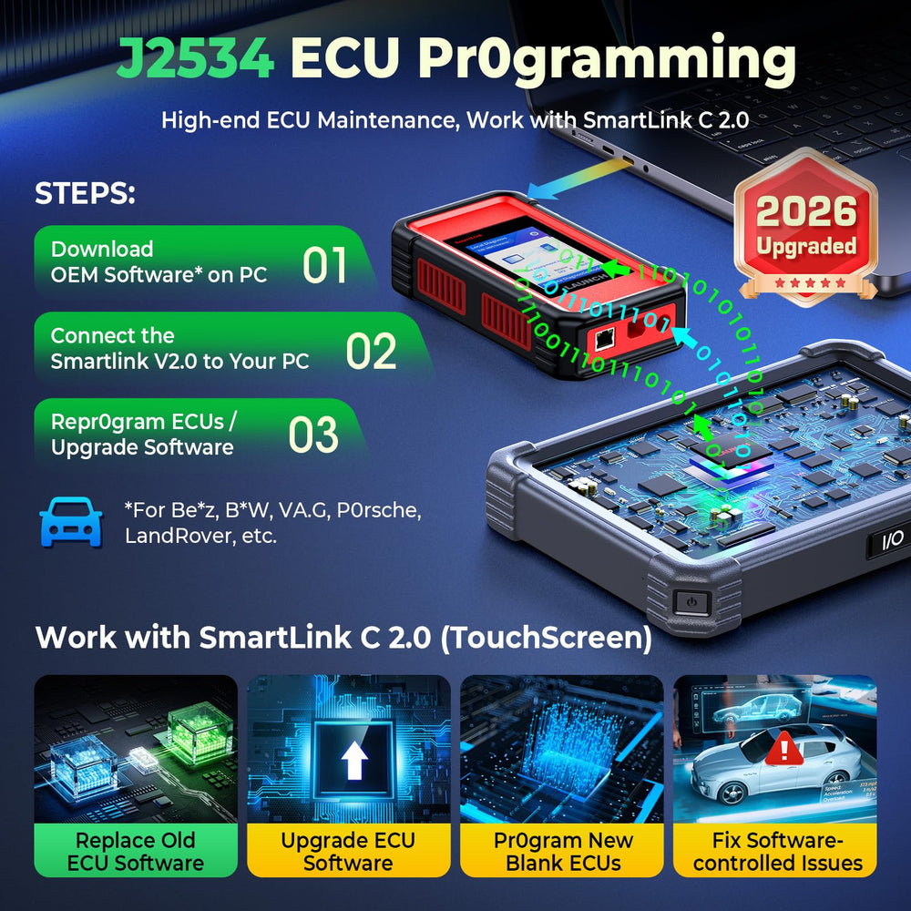 Launch X431 PRO3 V+ Elite ECU coding screen example