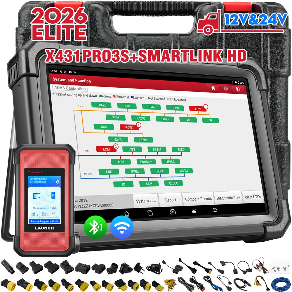 LAUNCH X431 PRO3S+ topology map visual for quick multi-system diagnostics