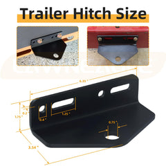 Lawneagle heavy-duty trailer hitch in steel withstands demanding yard tasks
