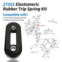 Lazenta 27351 elastomeric trip spring kit compatibility with Fisher Homesteader and Western Suburbanite plows.