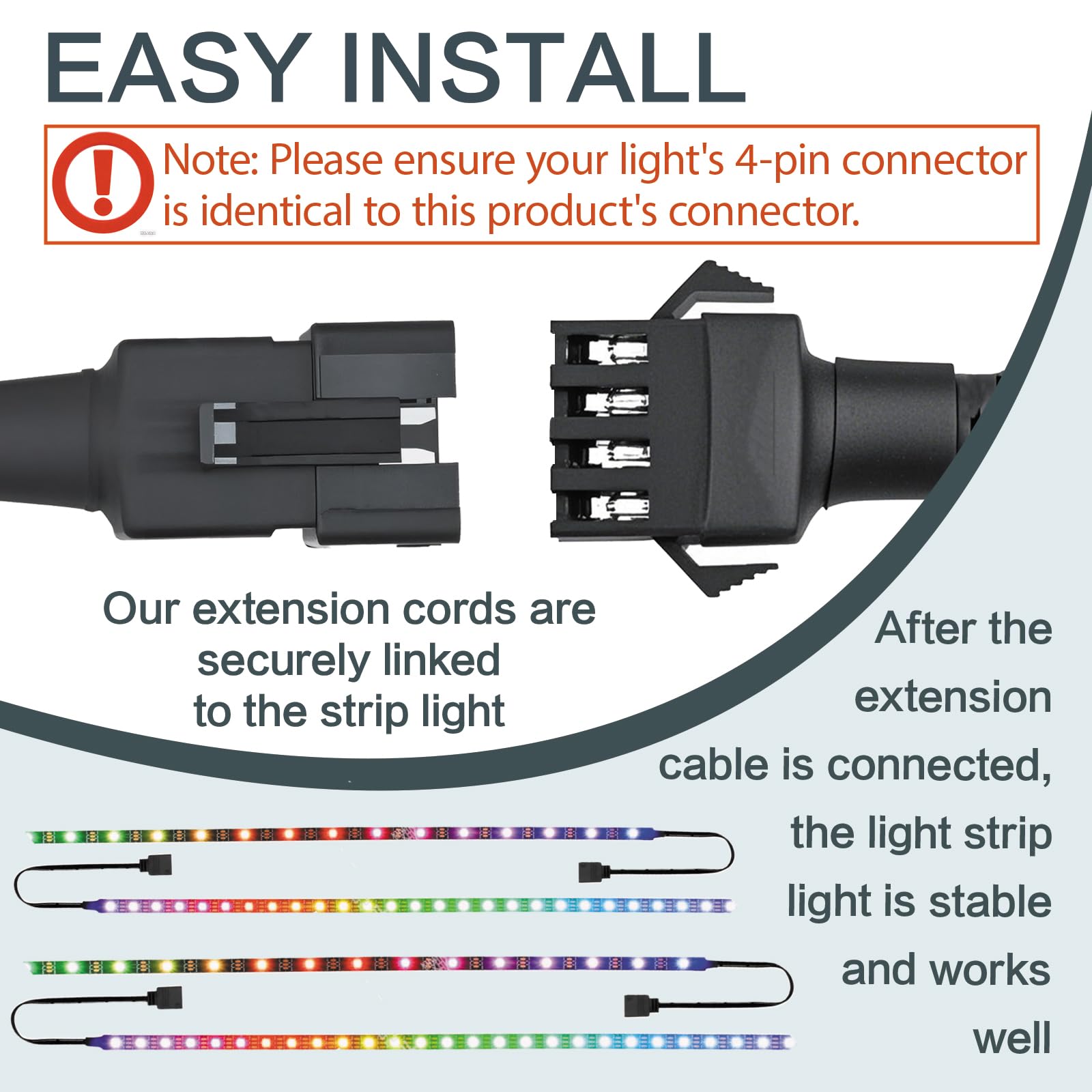 LAZZPPO 4-pin wiring for motorcycle LED, reliable power delivery.