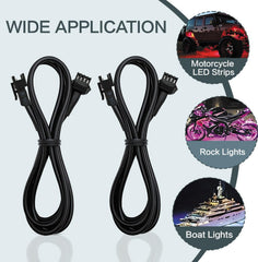 LAZZPPO outdoor-rated PVC 4-pin extension, weather-resistant cable.