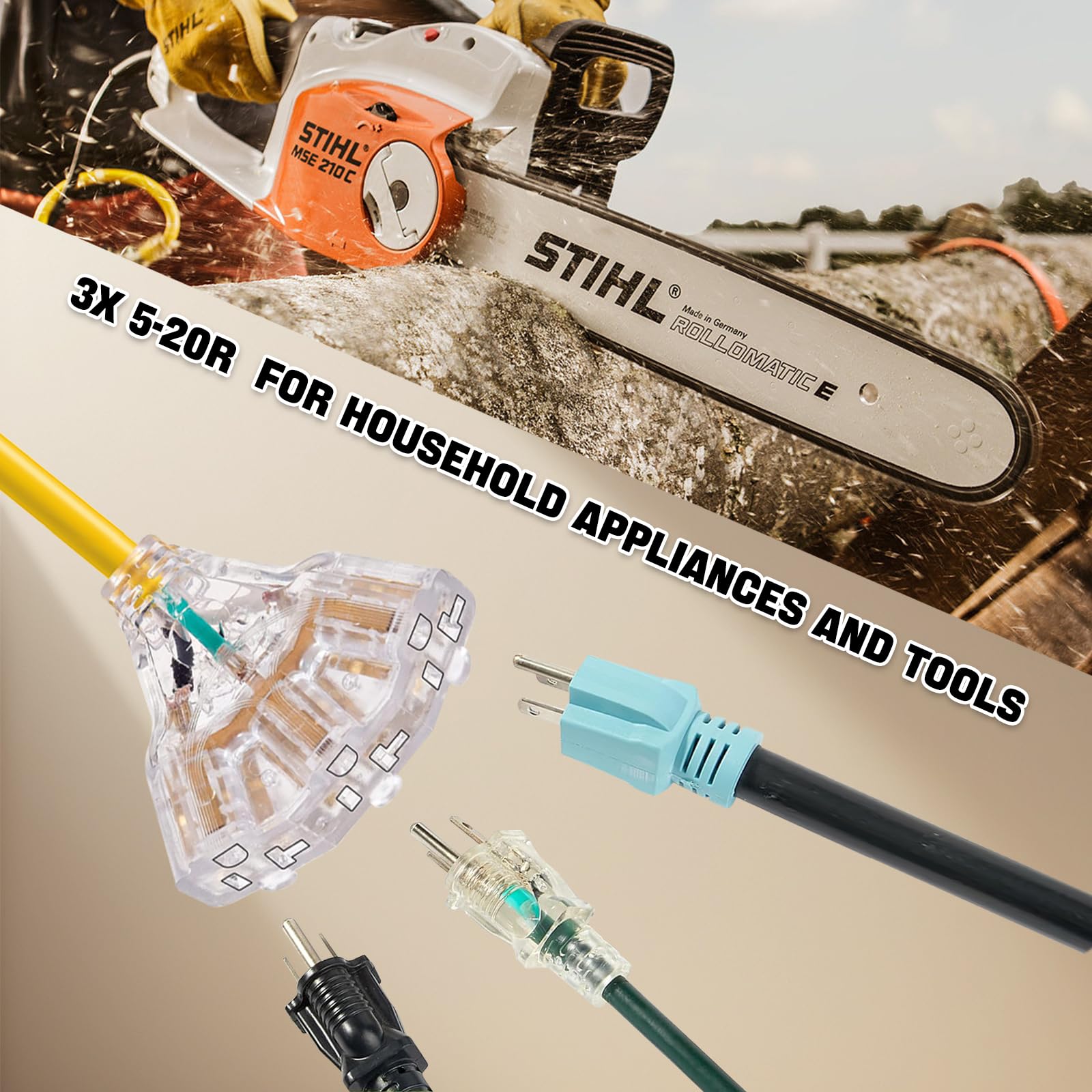 LBSC heavy-duty copper wiring ensures reliable performance under heat and heavy use.