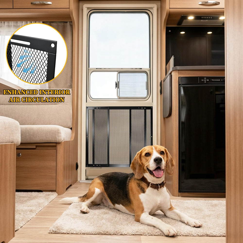 LCGAOYA RV door guard adjustable width 22-31.5 inches.