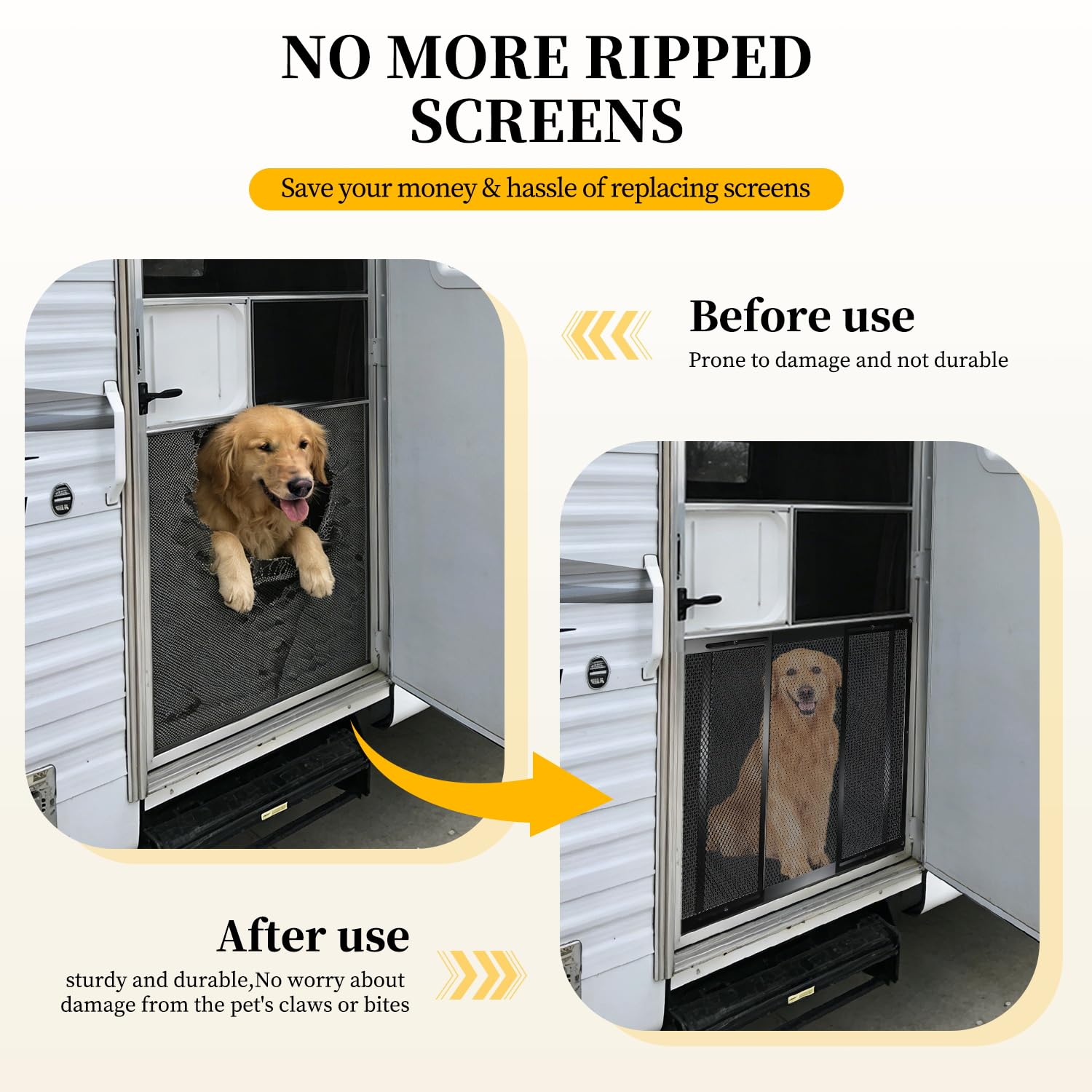 LCGAOYA durable aluminum guard protects your RV door.