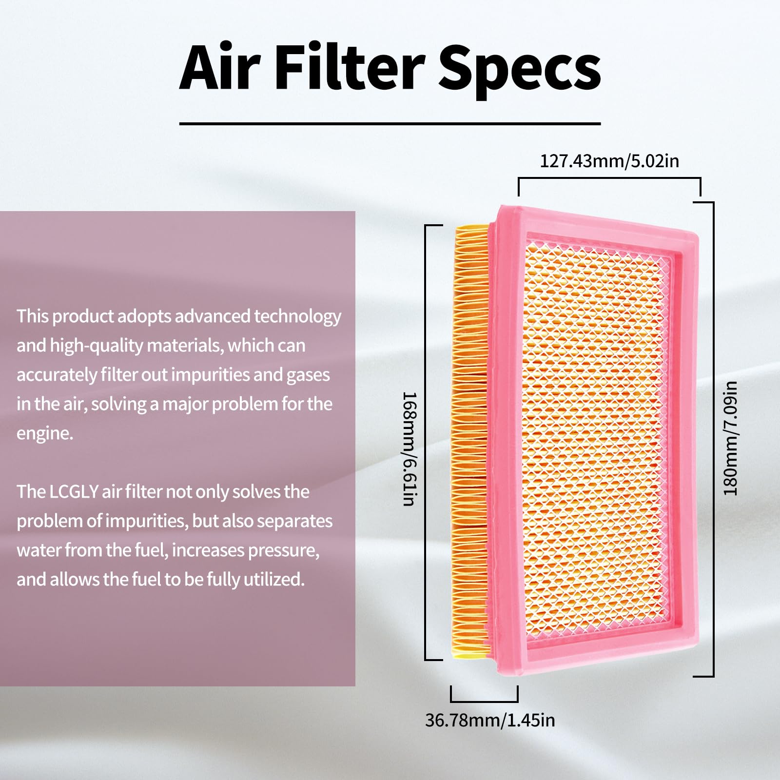 LCGLY air filter for Spyder 1000 ST SM5 extends engine life