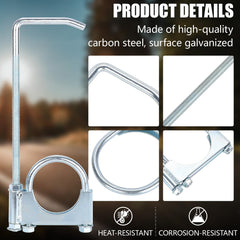 LCGP galvanized iron exhaust hanger detail emphasizing corrosion resistance