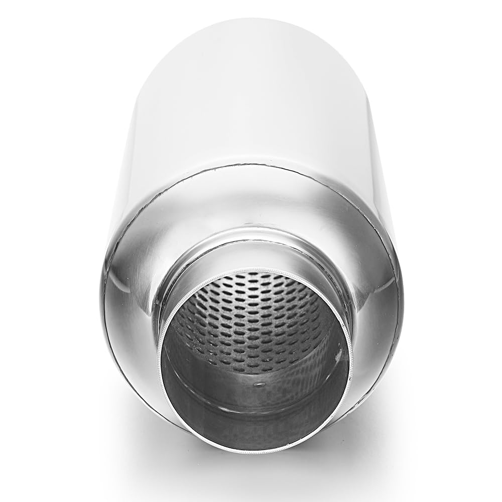 LCGP resonator pass-through design illustrating uninterrupted exhaust flow