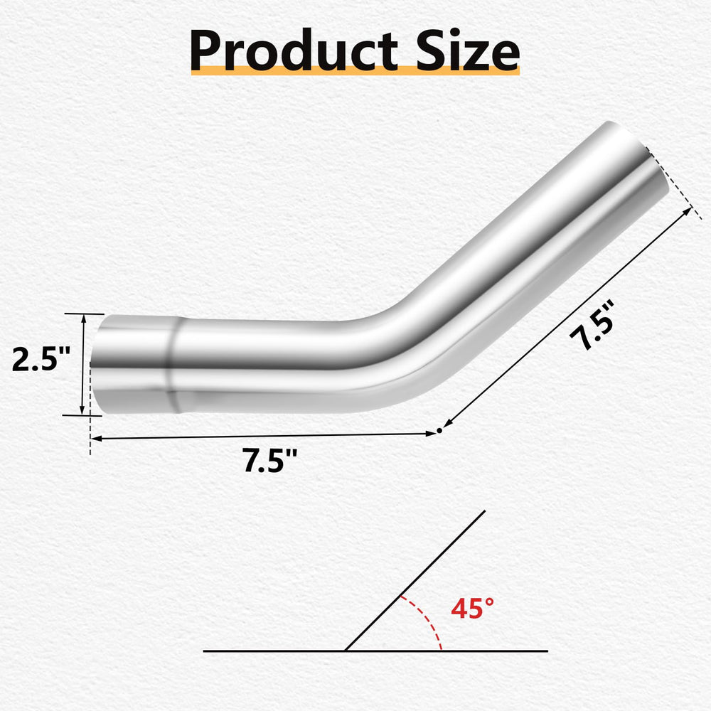 LCGP stainless steel exhaust tube two-piece set for durable connections