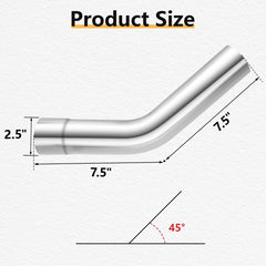 LCGP stainless steel exhaust tube two-piece set for durable connections