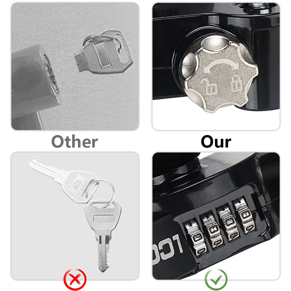 LCGP trailer hitch lock displaying 11 adjustable positions for precise fit