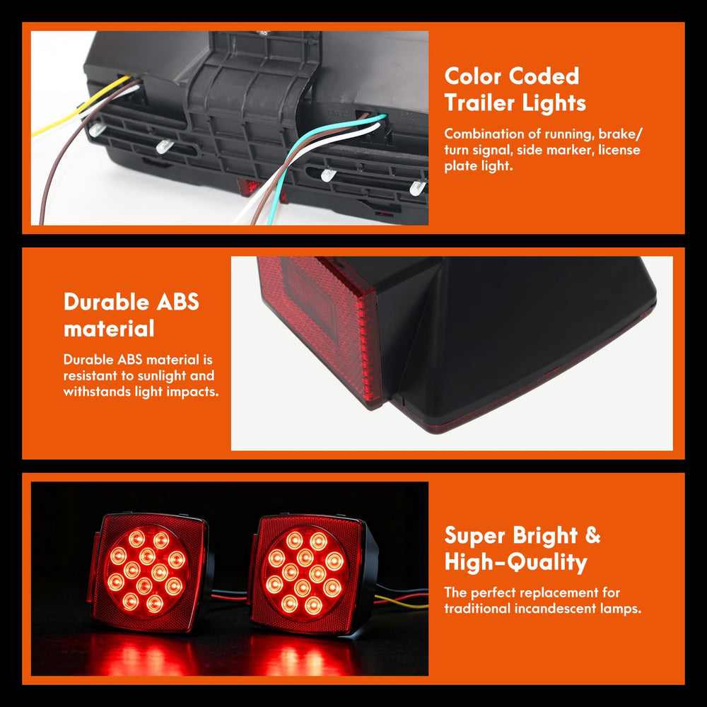 Lcrslitx IP67 marine-grade lights resist water and corrosion.