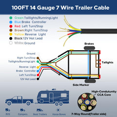 Lcrslitx seven-conductor color-coded wiring simplifies installs.