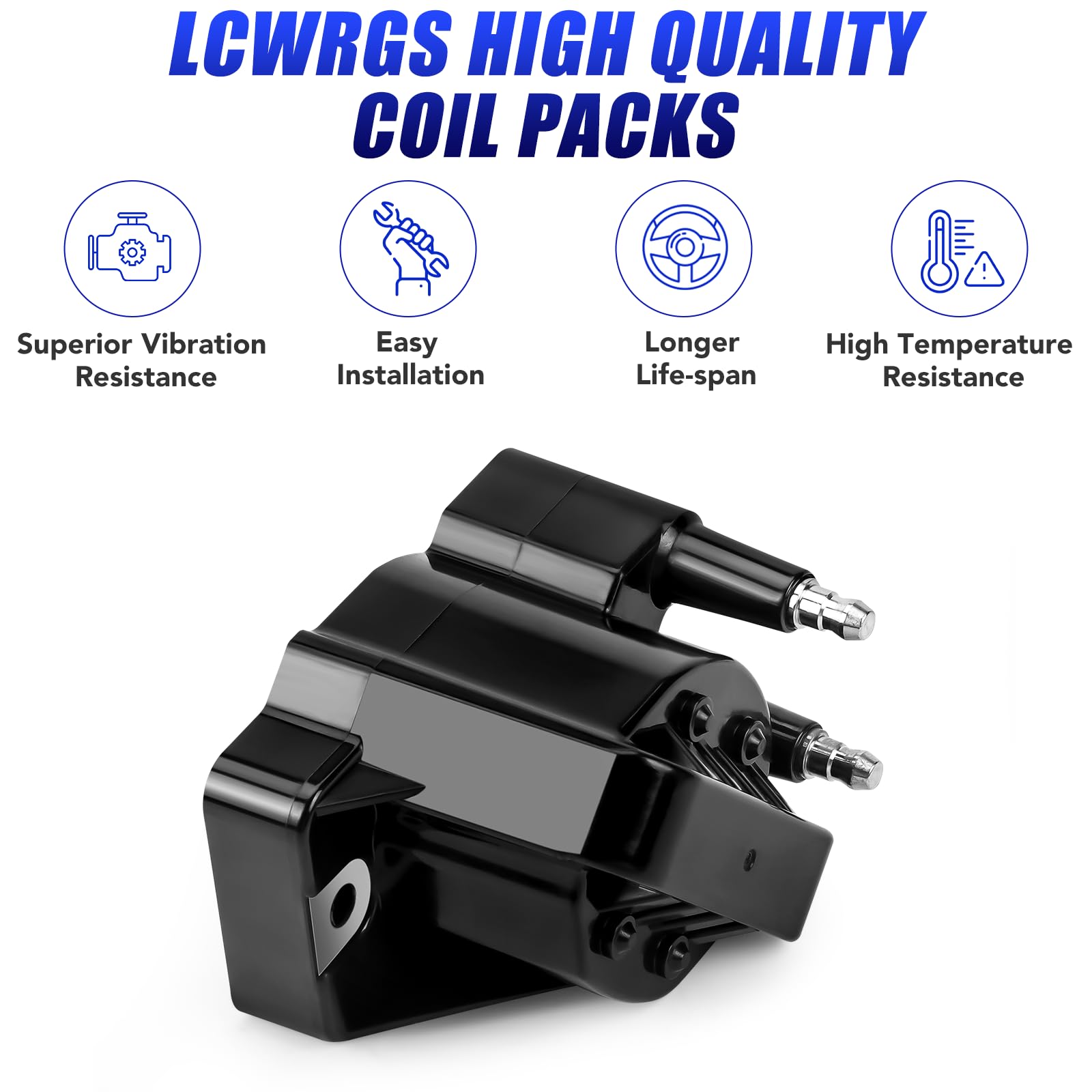 LCWRGS 3PC ignition coil pack side view showing OEM‑style fit