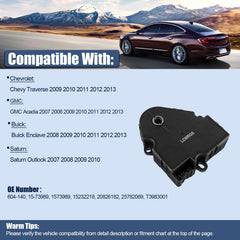 LCWRGS 604-140 actuator side profile showing GMC Acadia compatibility