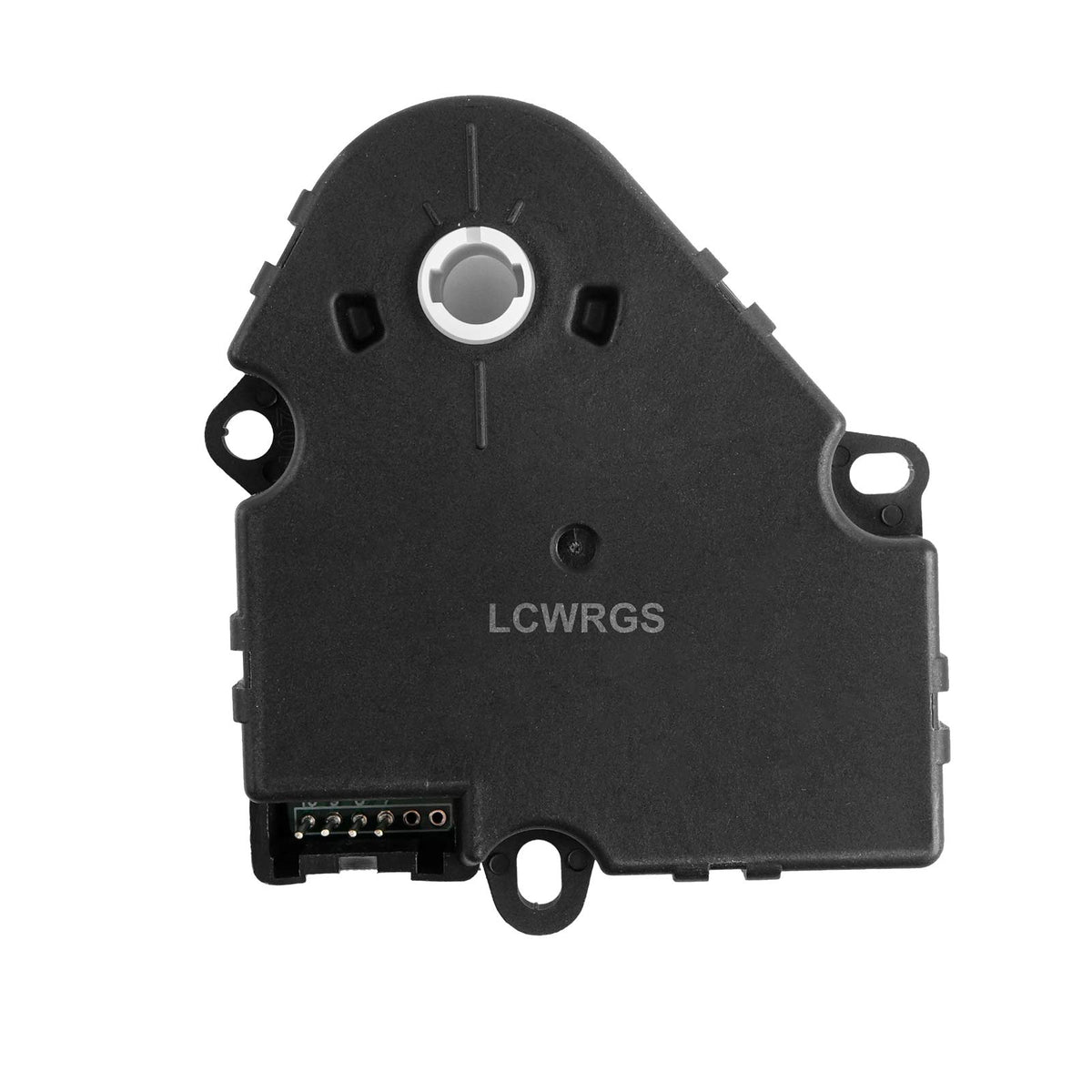 LCWRGS blend door actuator front view shows sturdy housing for reliability