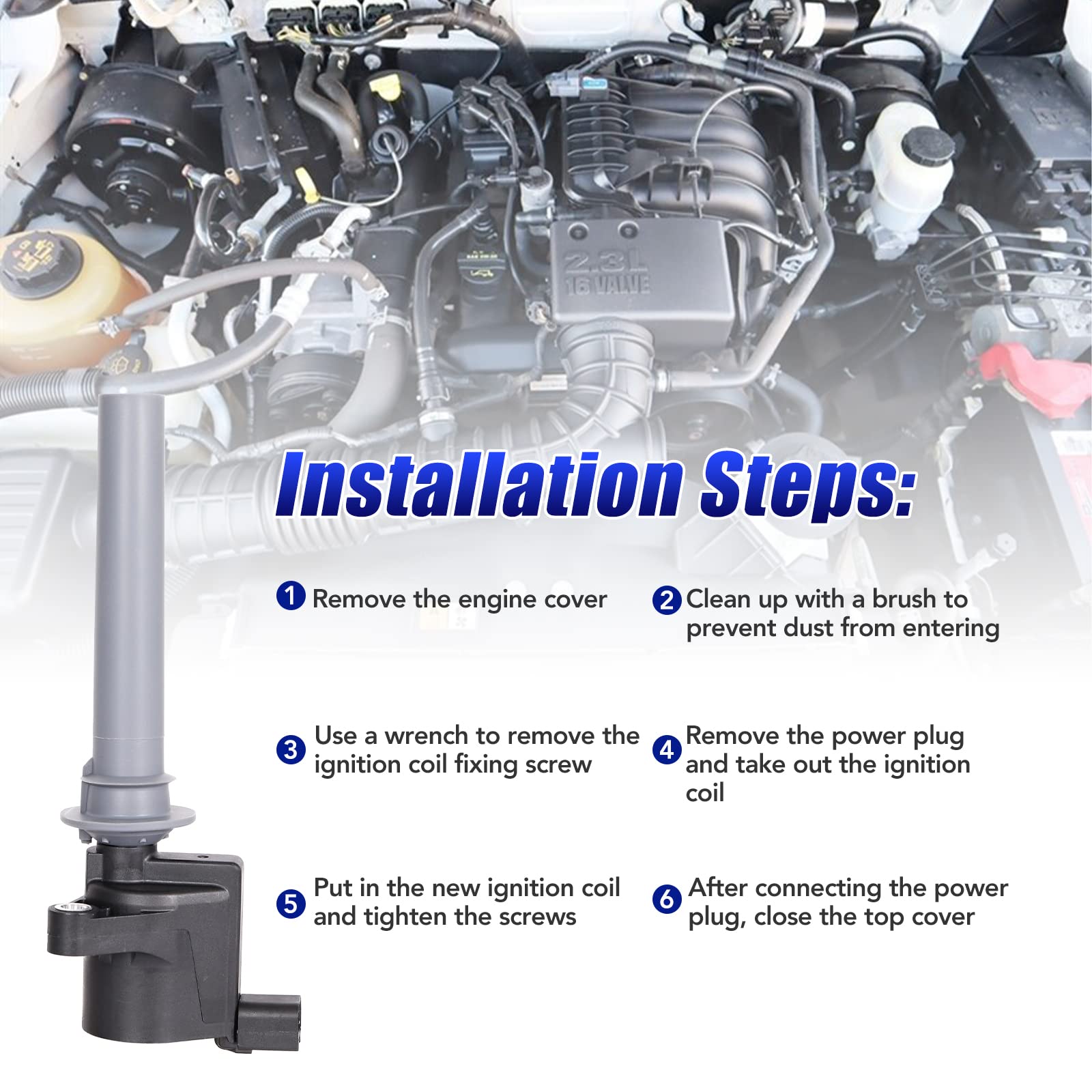 LCWRGS coil pack for Ford Escape and Taurus 3.0L V6 fitment.