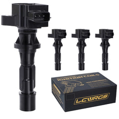 LCWRGS ignition coil 4-pack for Mazda models; ready for installation.