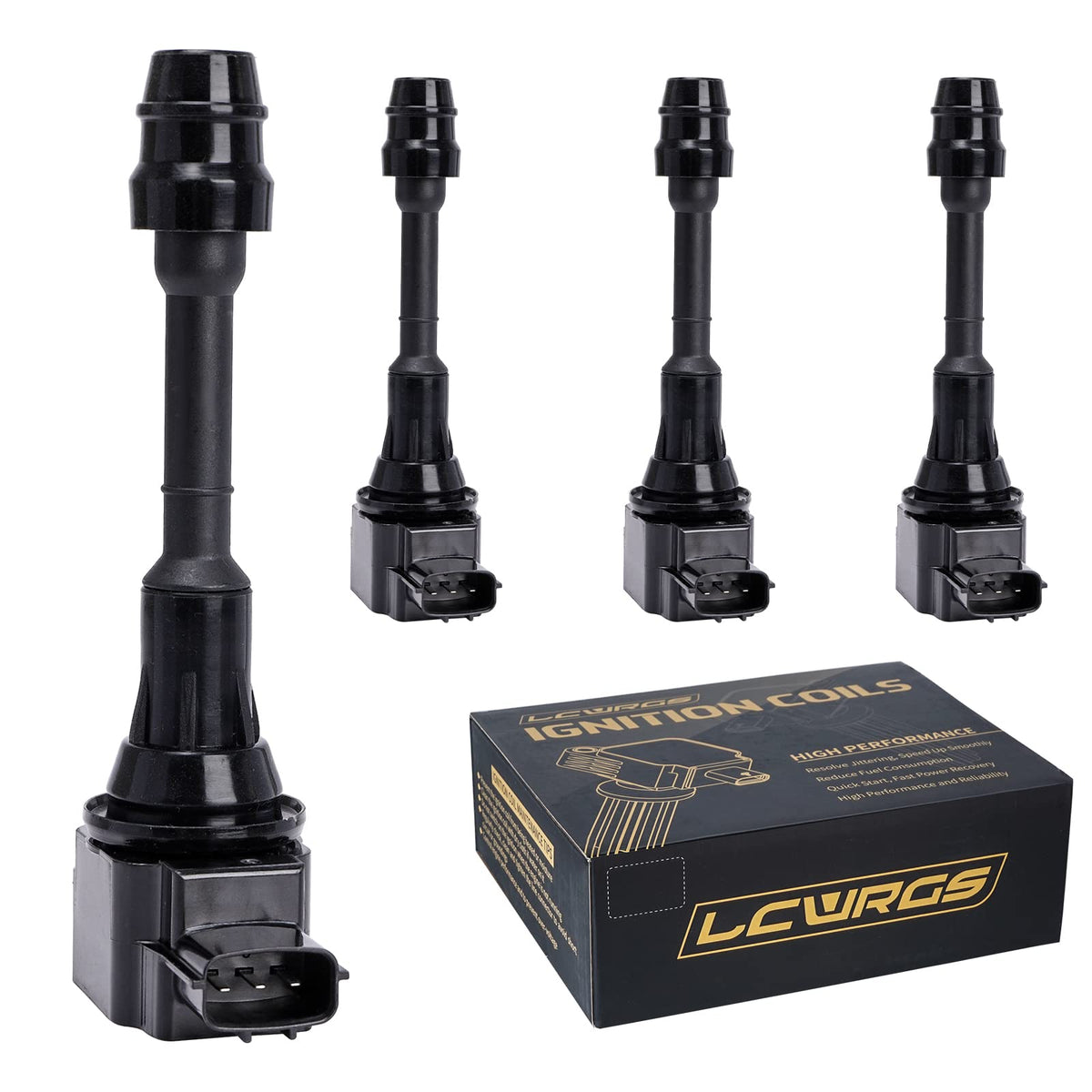 LCWRGS four-coil set ready for Altima replacement to improve reliability