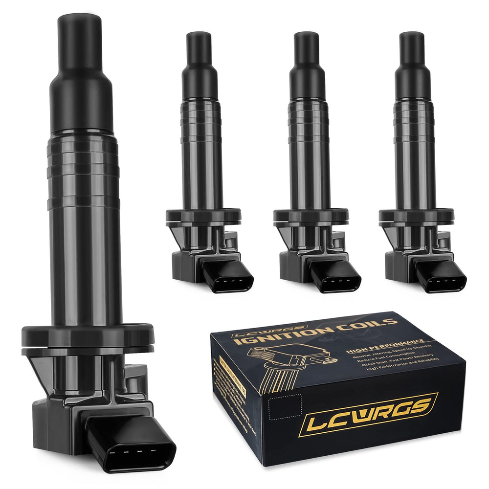 LCWRGS ignition coil pack four-pack on engine bay for reliable starts.