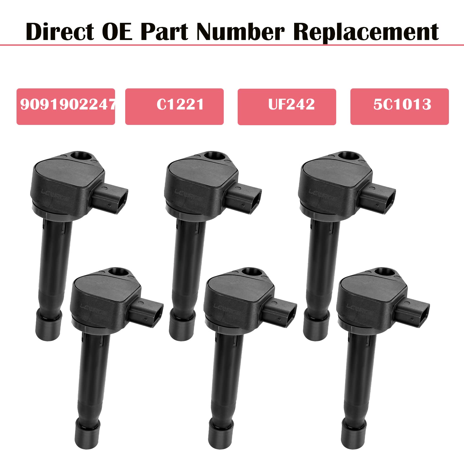 LCWRGS ignition coil pack 6pc for Acura TL 3.5—consistent ignition performance.