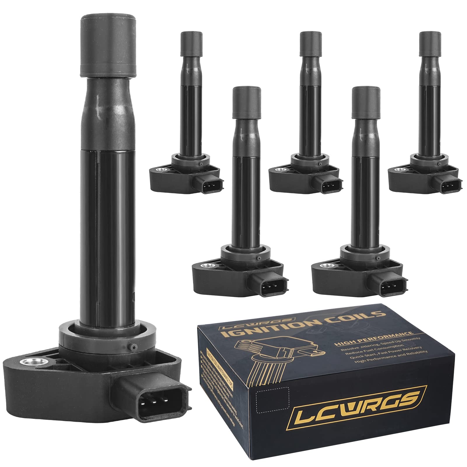 LCWRGS ignition coil pack 6-pack for Honda Odyssey—reliable spark energy.