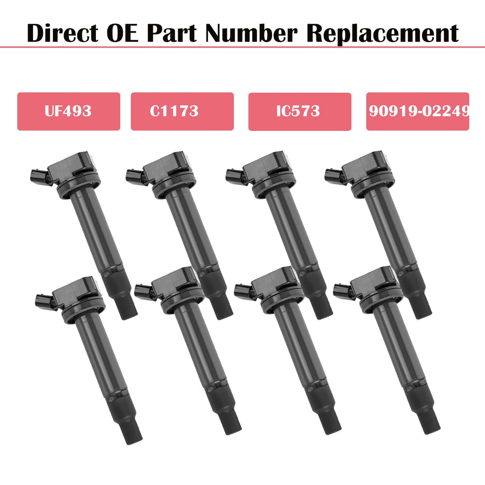 LCWRGS 8pcs coils top view, compact OEM-like fit