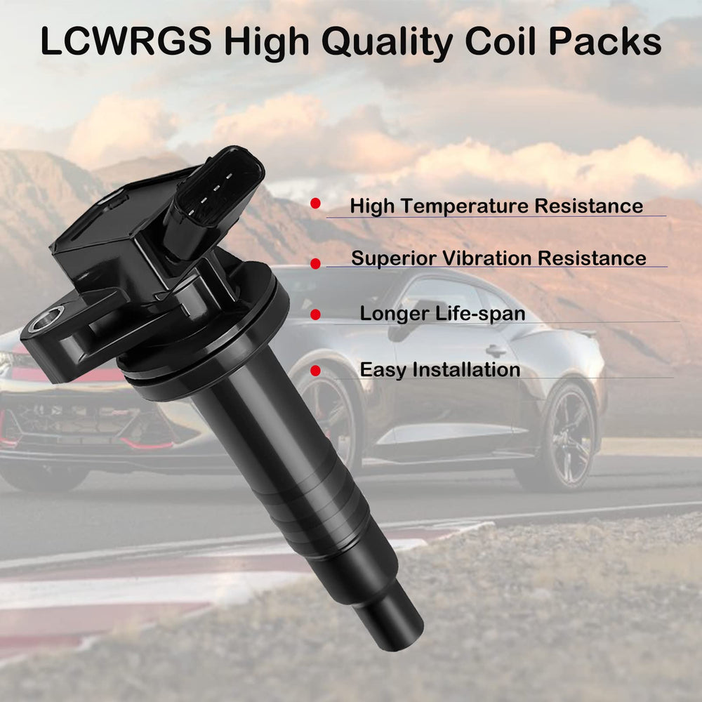 LCWRGS ignition coil pack with OEM-style connectors for easy installation.