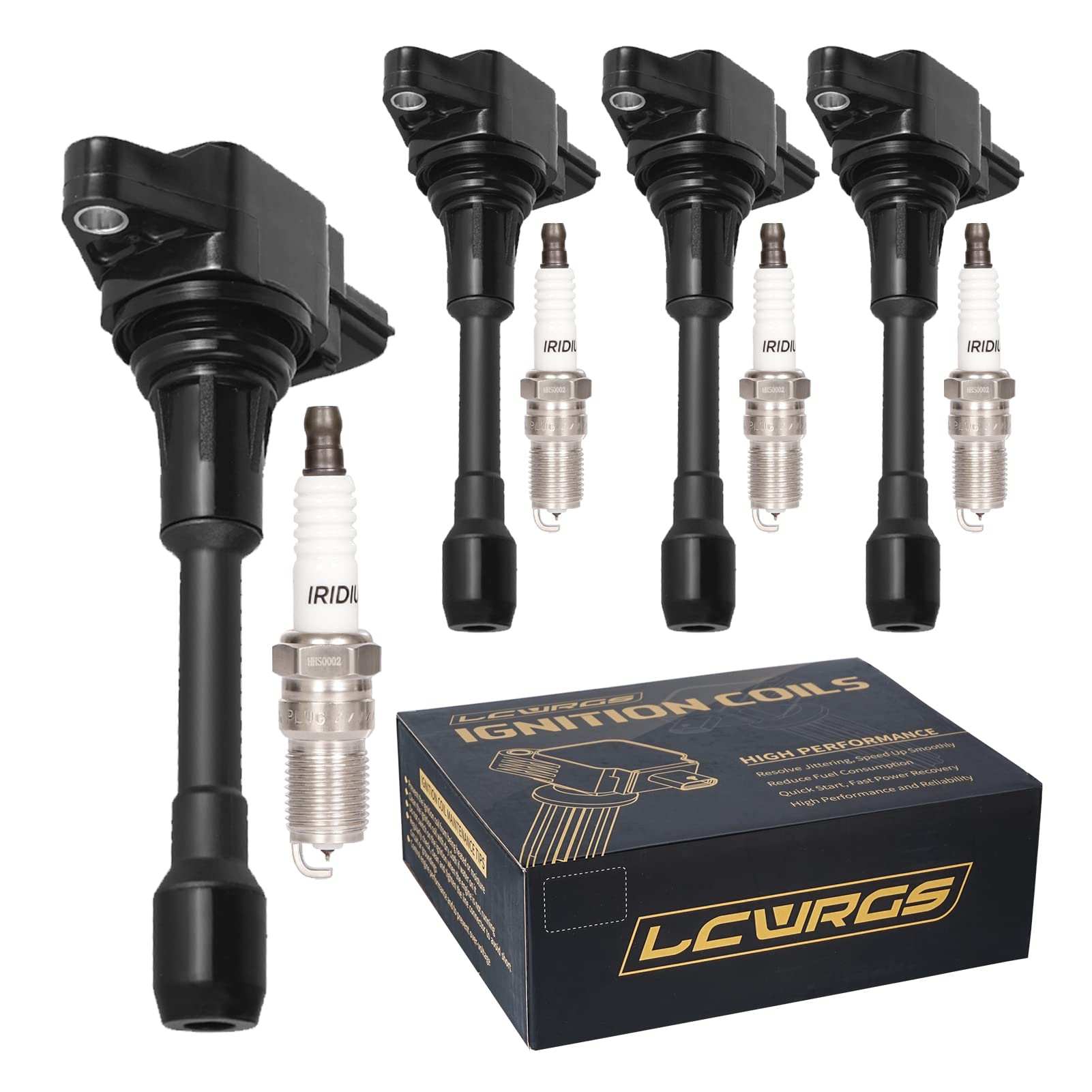 LCWRGS ignition coil pack set for Nissan engines, ready for reliable ignition