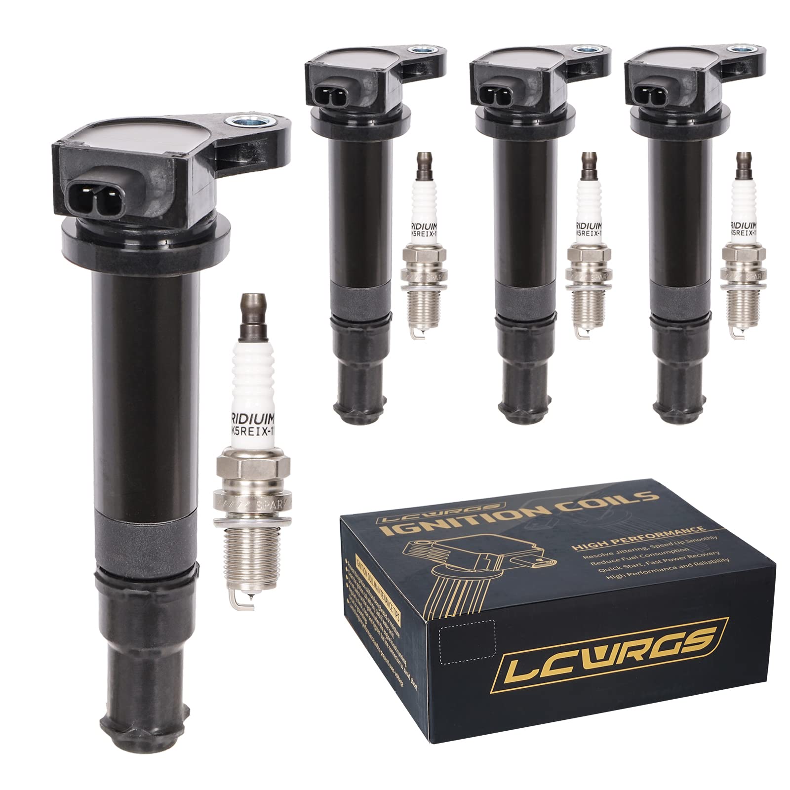 LCWRGS ignition coil pack set for four cylinders ensures reliable ignition.
