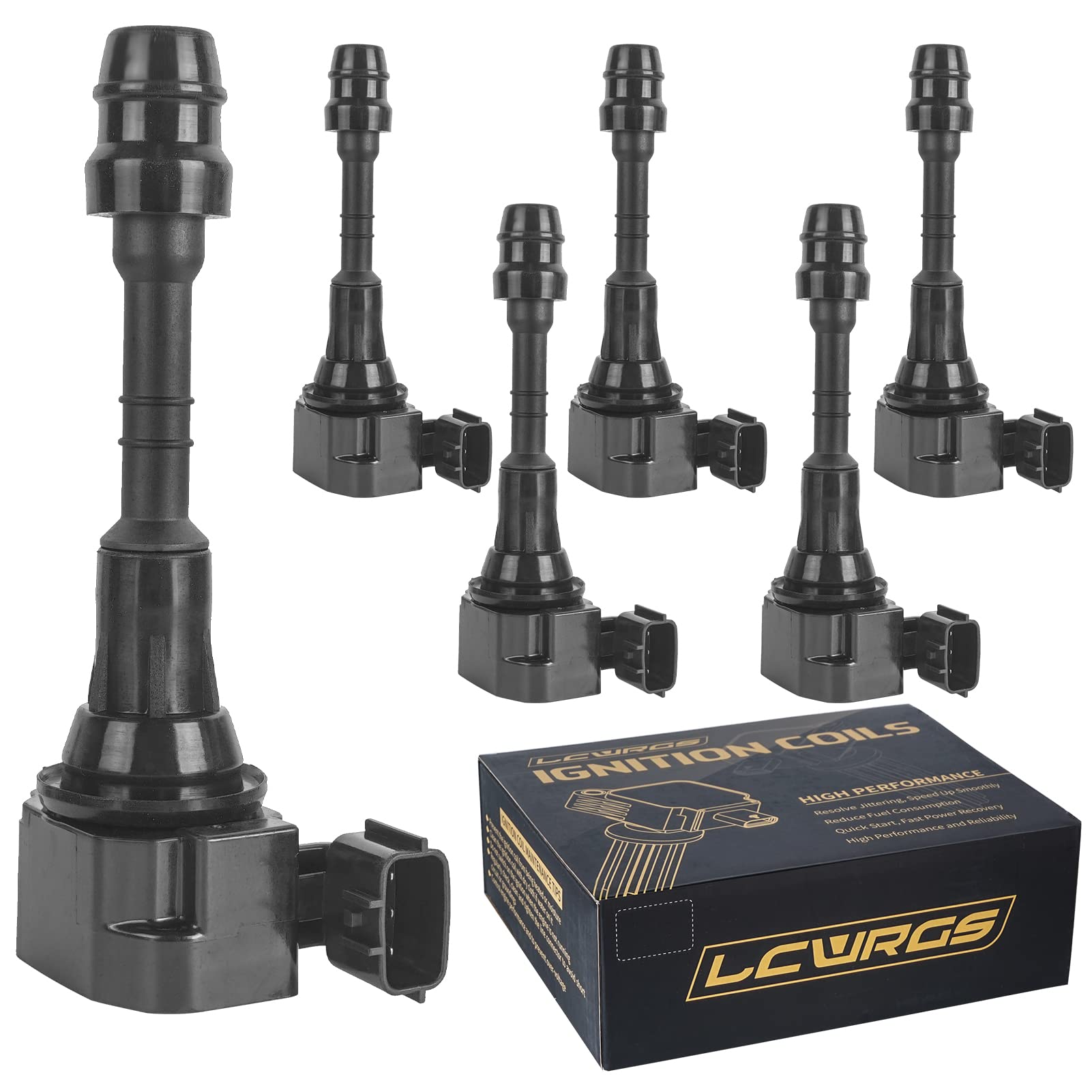 LCWRGS ignition coil pack for 3.5L/4.0L V6 engines boosts performance in compatible Nissan and Infiniti models.