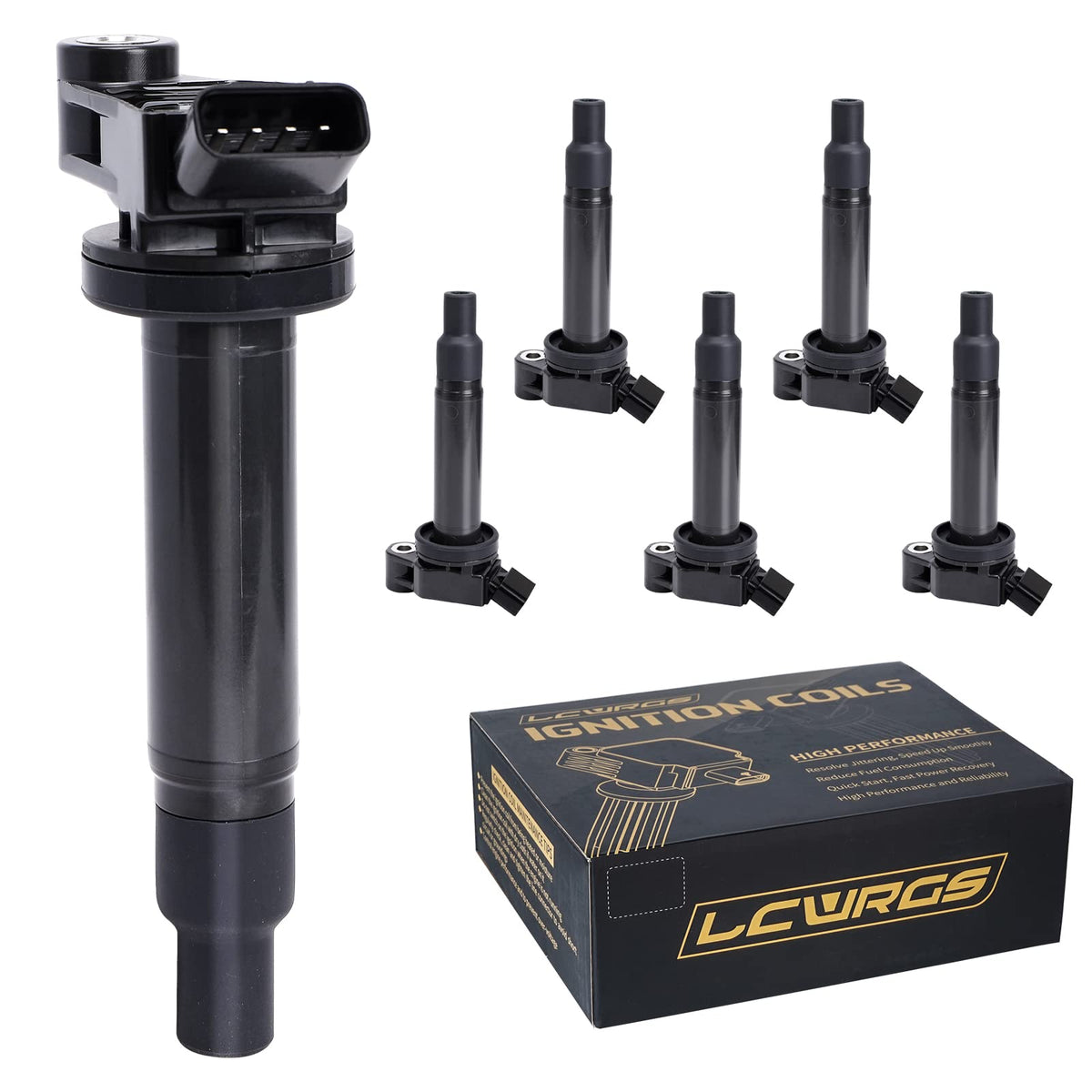 LCWRGS 6-pack ignition coils front view for reliable ignition on 3.0L V6 engines
