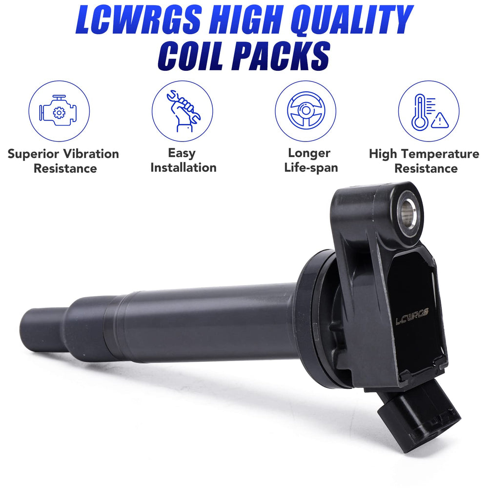 LCWRGS 6-pack ignition coils side view showing durable connectors