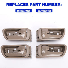 LCWRGS interior door handle for rear driver side on Camry, smooth operation.
