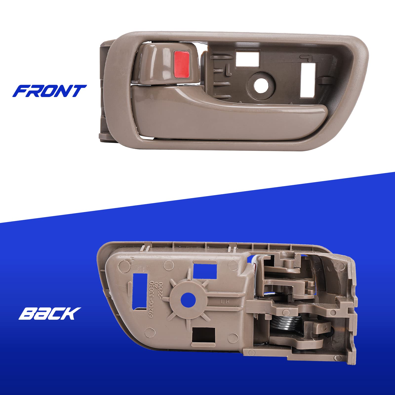 LCWRGS interior door handle for rear passenger side on Camry, easy replacement.