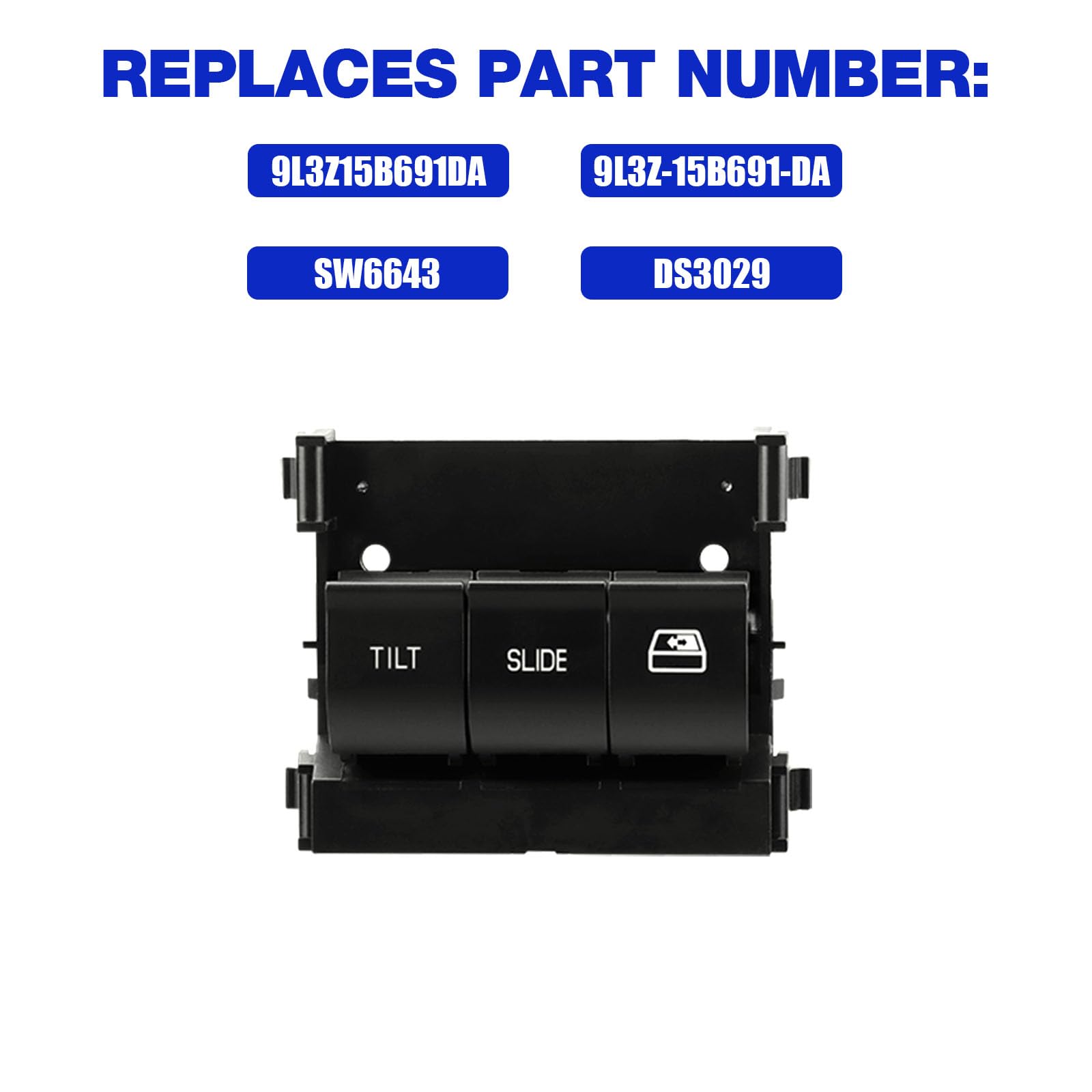 LCWRGS overhead console switch with a 5+8-pin connector for easy installation