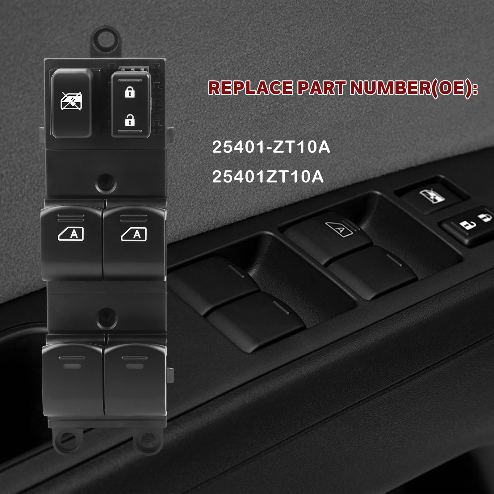 LCWRGS replacement 25401-ZT10A label as original-spec switch for Titan and Armada.