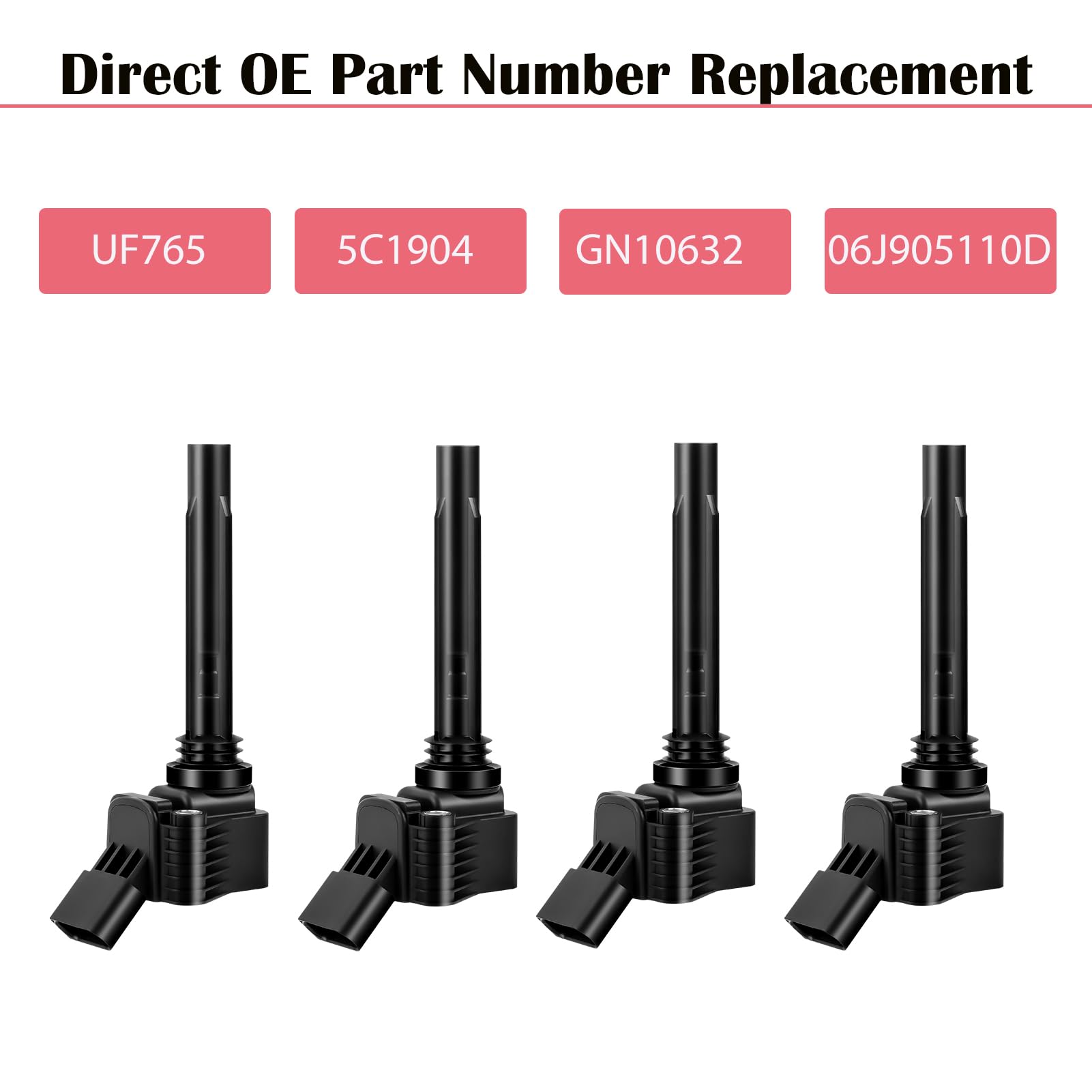 LCWRGS set4 ignition coil pack label shows part numbers for easy matching.