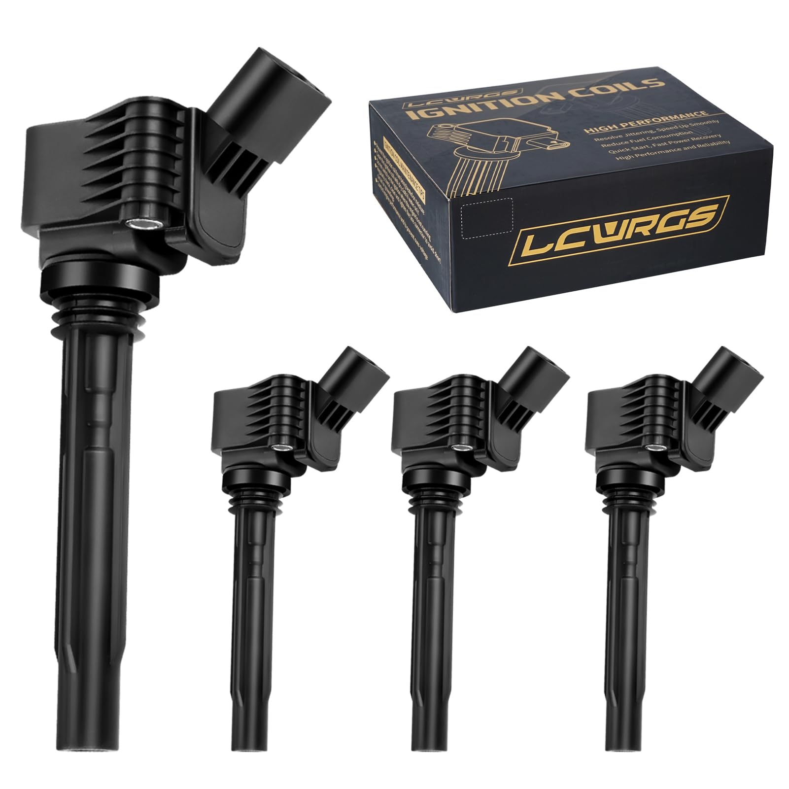 LCWRGS Set4 ignition coil pack top view for easy installation and cross-vehicle compatibility.