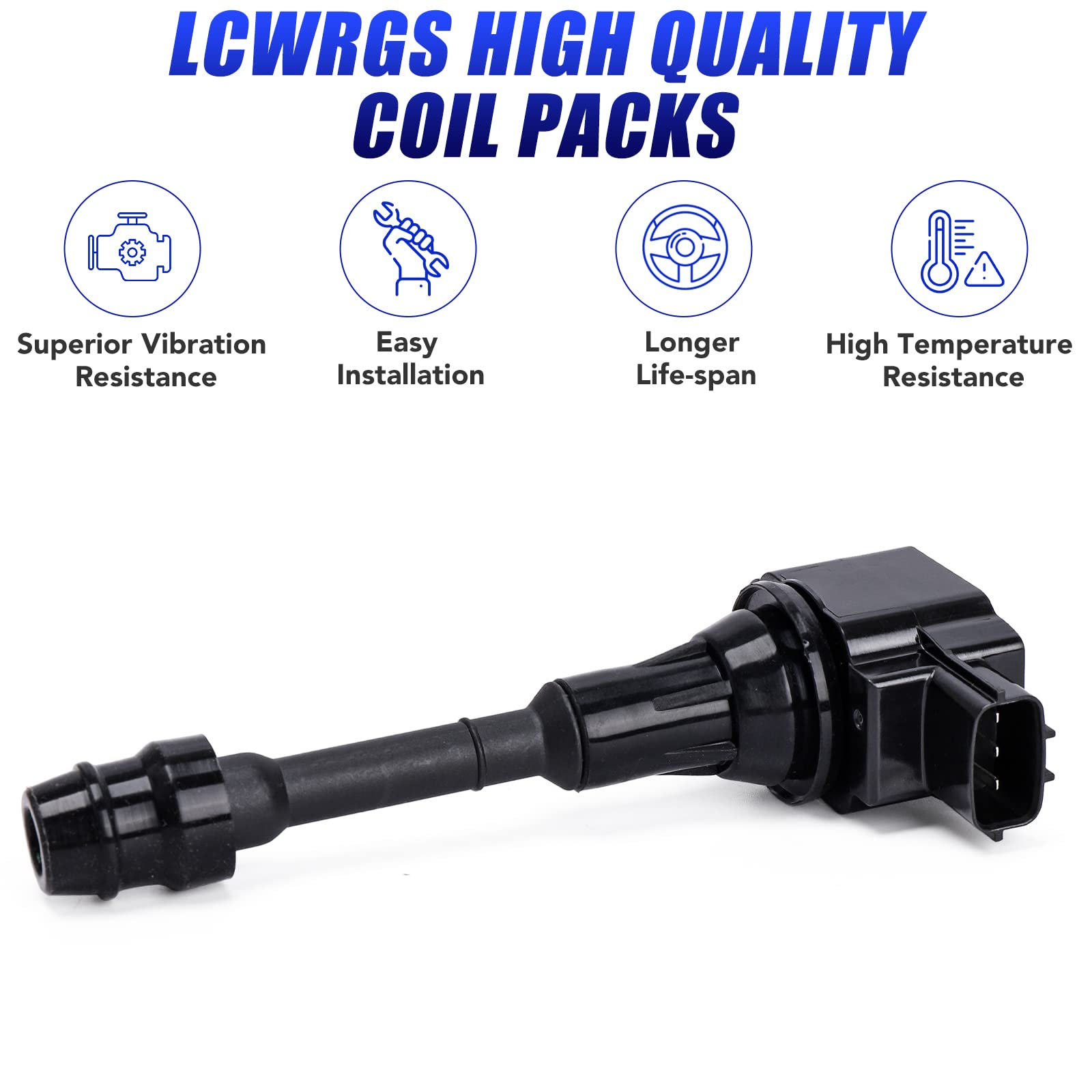 LCWRGS spark plugs four‑pack for 2.5L engines ensures reliable starts.